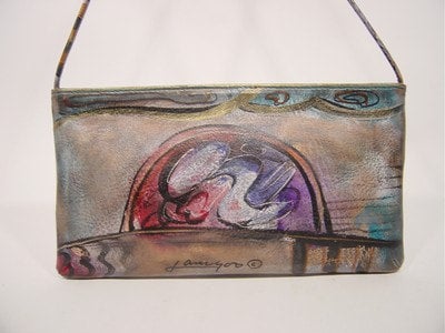 Jane Yoo NE-34 MITRA Hand Painted Leather Handbag  display picture 1